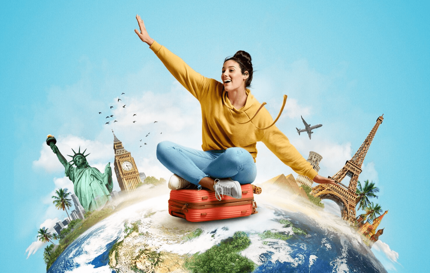 Study abroad consultants India — student with globe